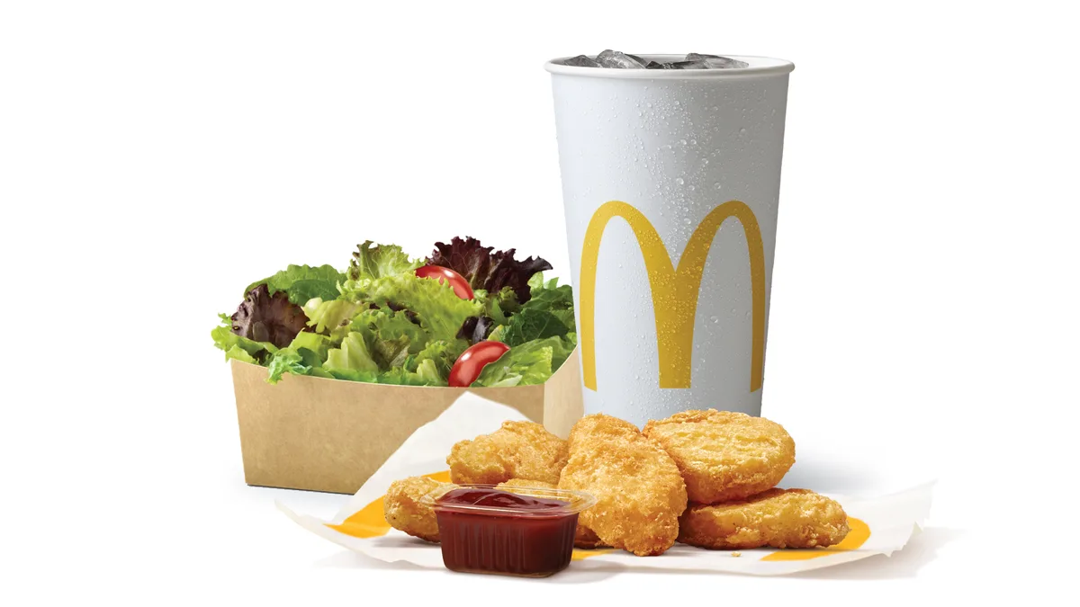 6 Chicken McNuggets Meal With Side Salad