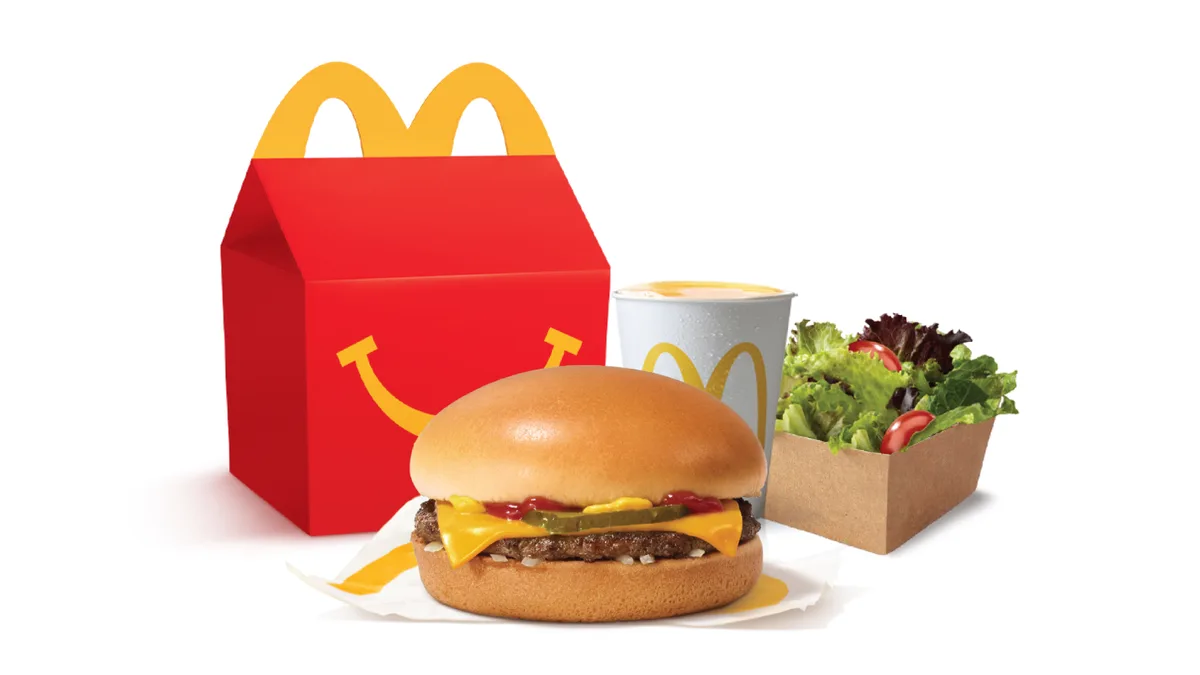 Happy Meal Cheeseburger With Side Salad