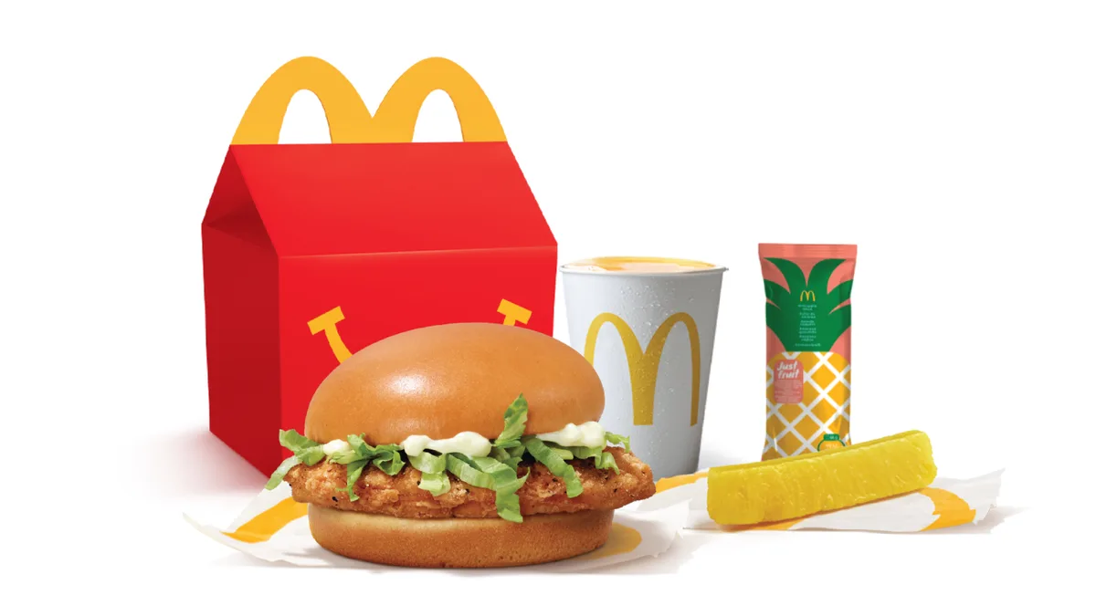 Happy Meal Chickenburger With Pineapple Stick