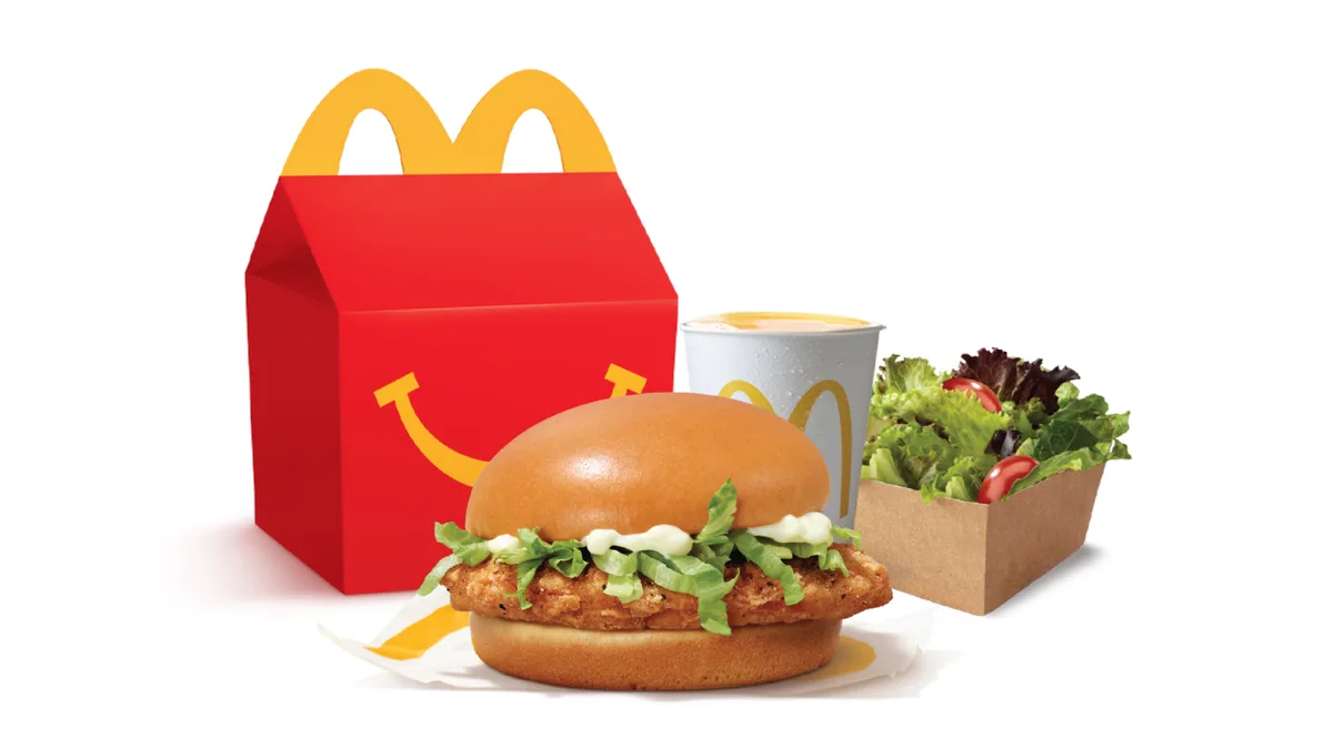 Happy Meal Chickenburger With Side Salad