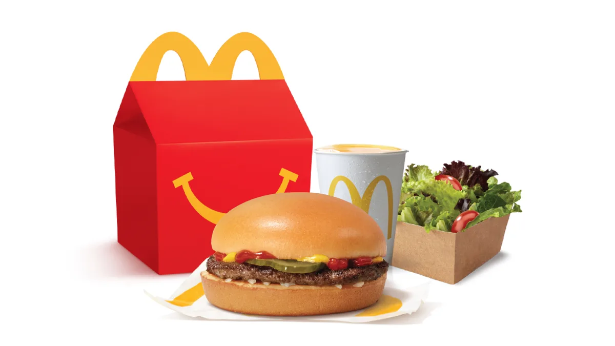 Happy Meal Hamburger With Side Salad