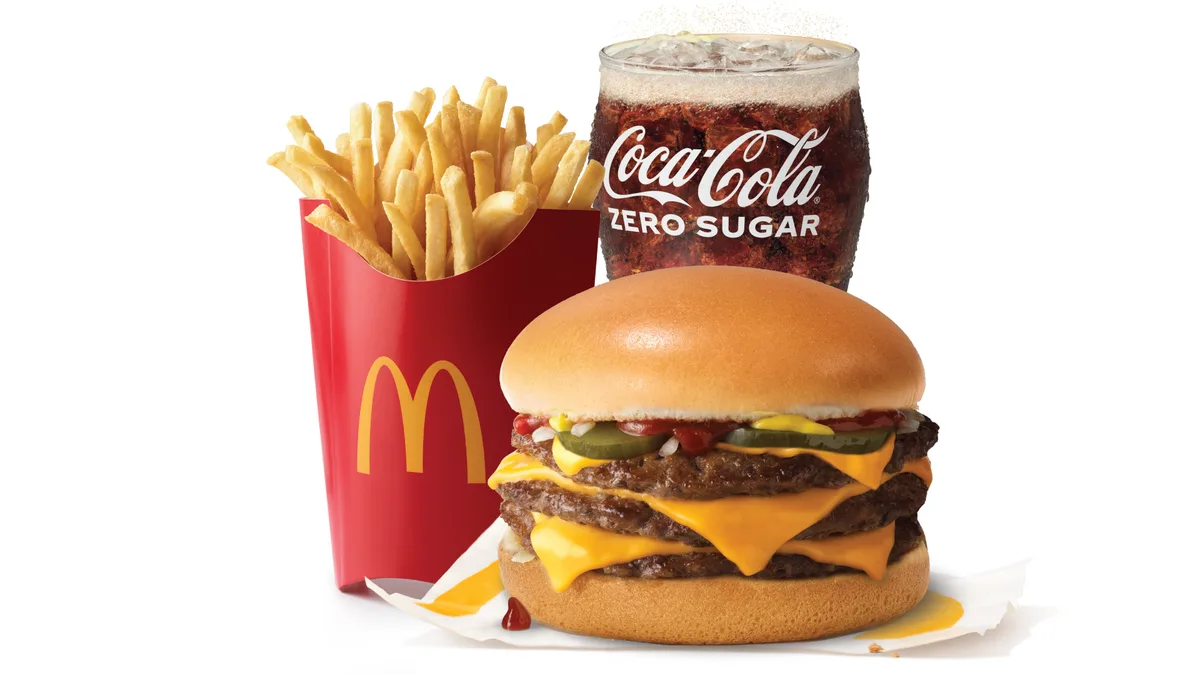 Large Triple Cheeseburger Meal