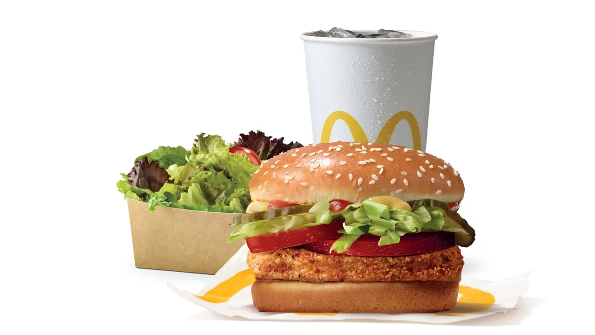 Veggie Burger Meal With Side Salad