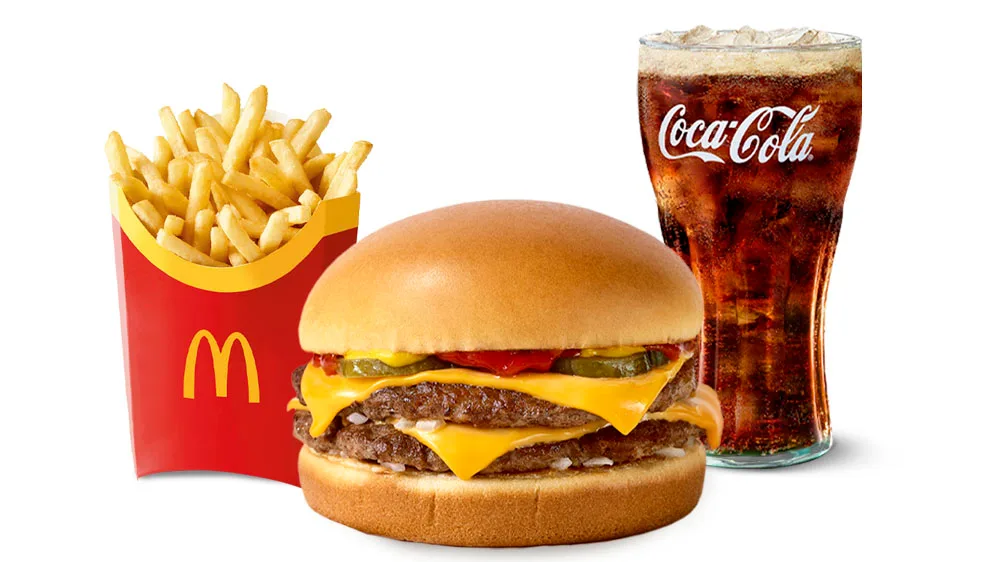 Double Cheesburger large meal