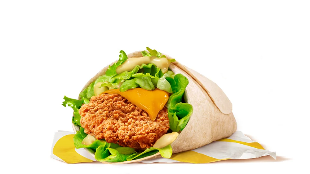 Snack Wrap with honey mustard sauce