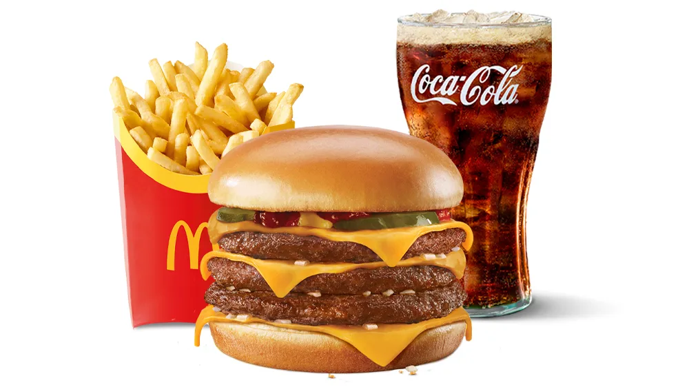 Triple Cheeseburger large meal