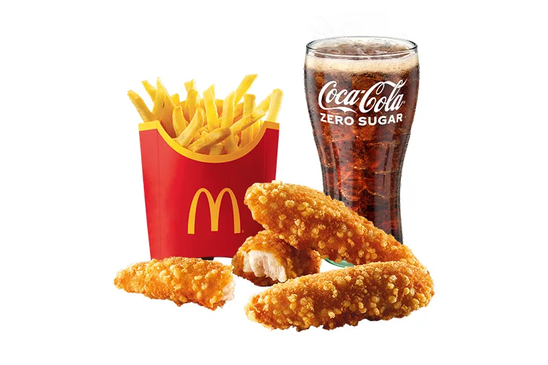 Pikáns csirkemell csíkok (3 db + 1 szósz) McMenü