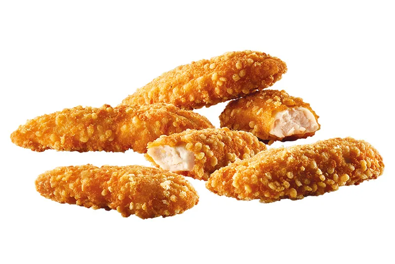 Pikáns csirkemell csíkok (5 db + 2 szósz)