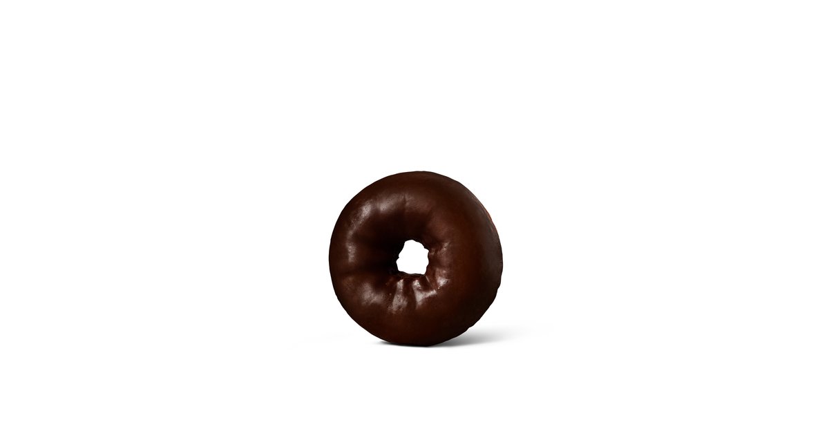 Donut med sjokoladetrekk