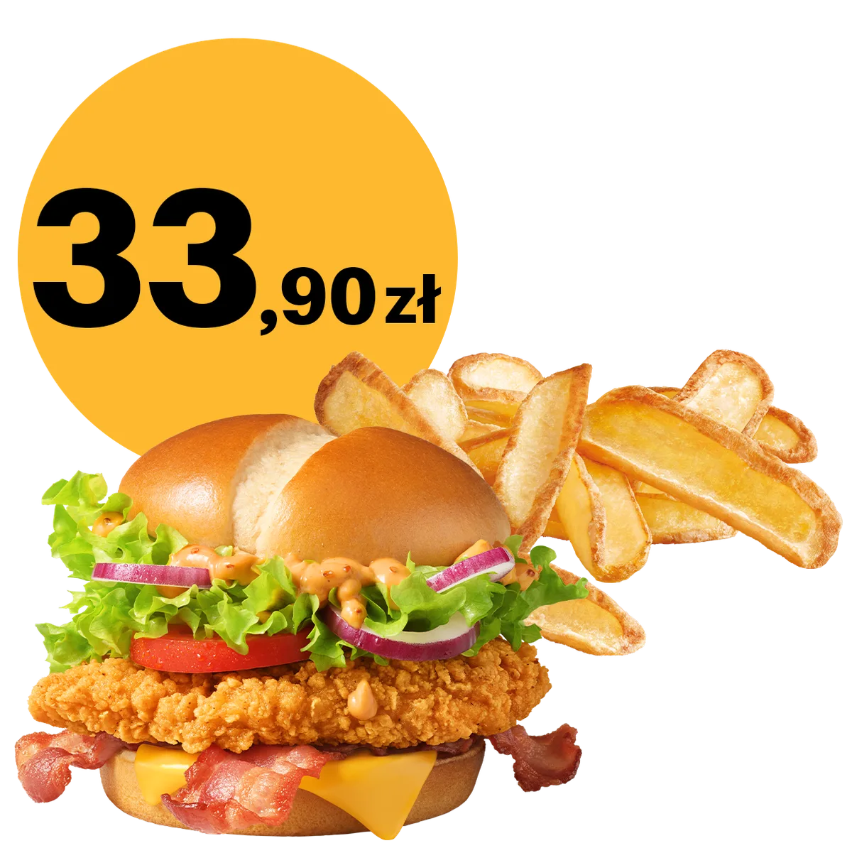 McCrispy Bacon Supreme + Chrupiące Łódeczki XL