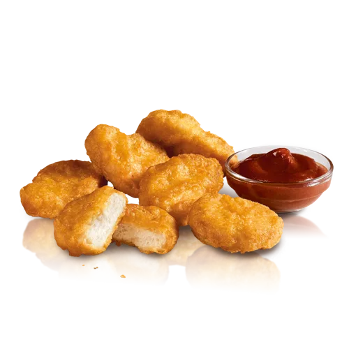 6 CHICKEN MCNUGGETS BUCATI DE PUI, 1 SOS 107G