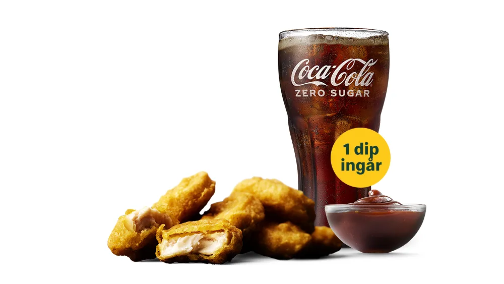 6 st Chicken McNuggets and Läsk