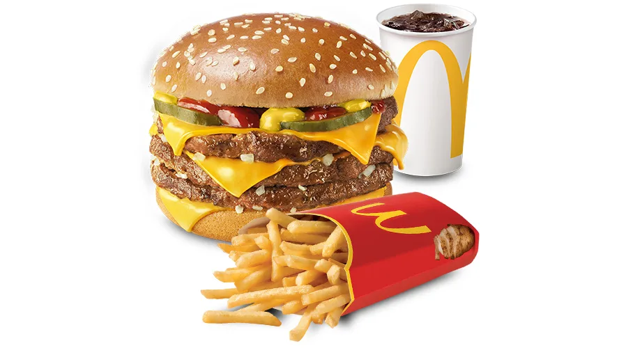 Trojni Cheeseburger Menu