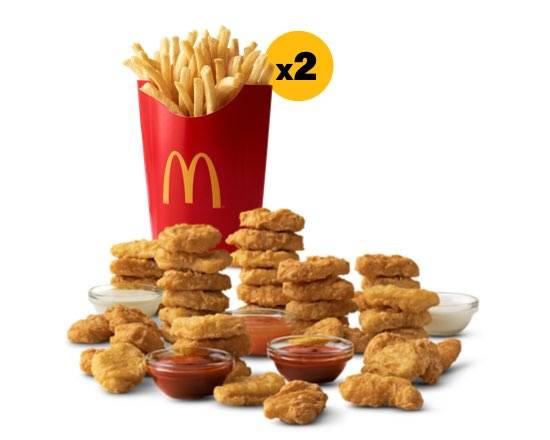 40 pc. Chicken McNuggets and 2 Large Fries