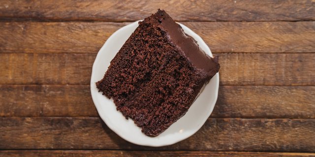 Devil's Food Chocolate Cake Slice