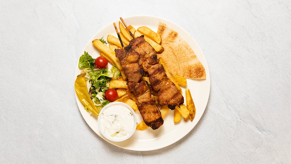 Souvlakitallrik