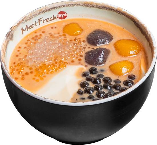 Iced Thai Milk Tea Tofu Pudding