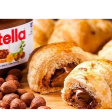 Porção 3 Mini Croissants Nutella