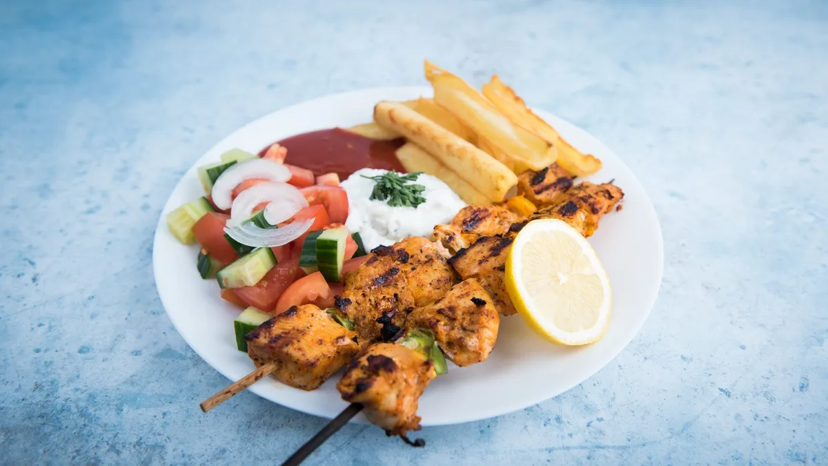 Souvlaki csirkéből