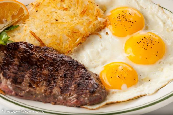 *Sirloin Steak and Eggs