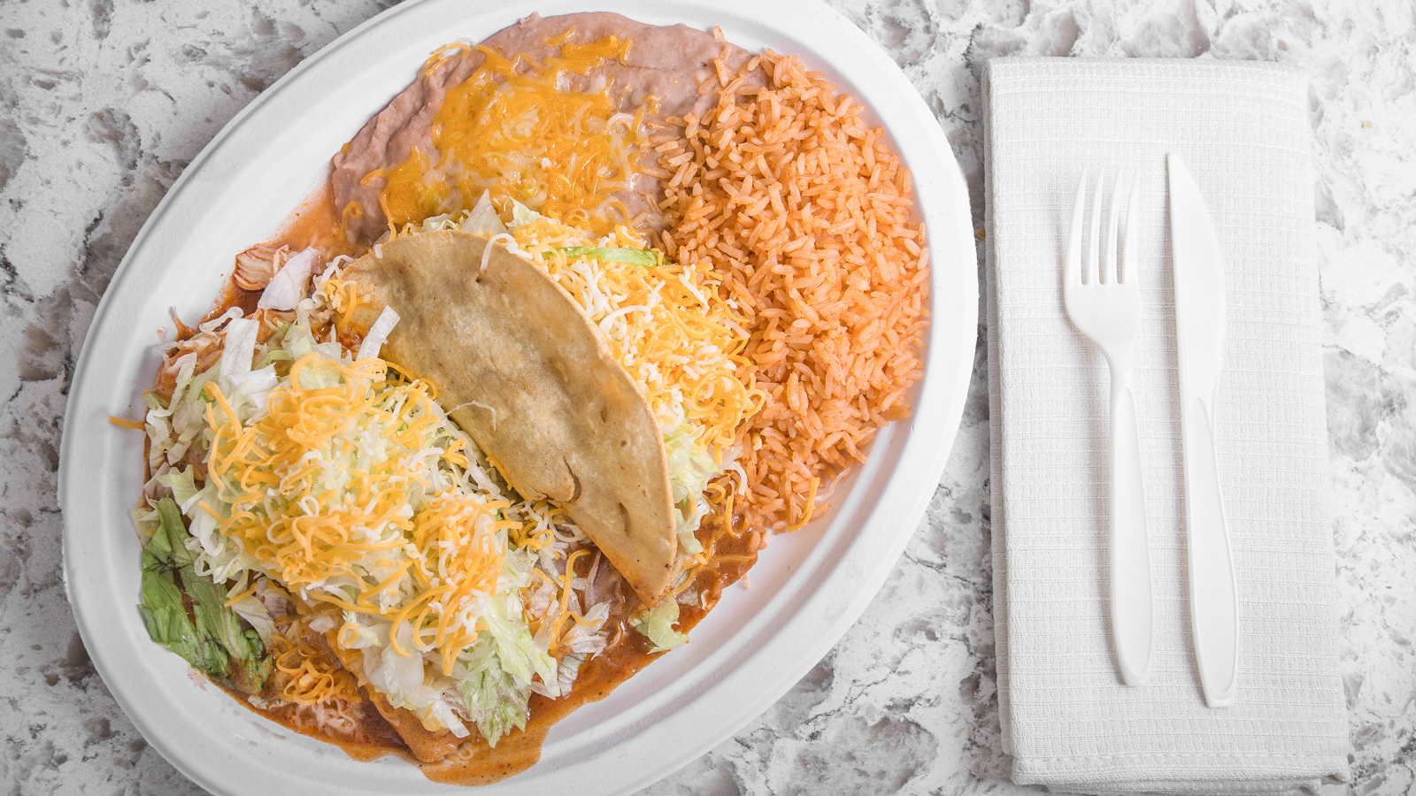1. Beef Taco and Enchilada