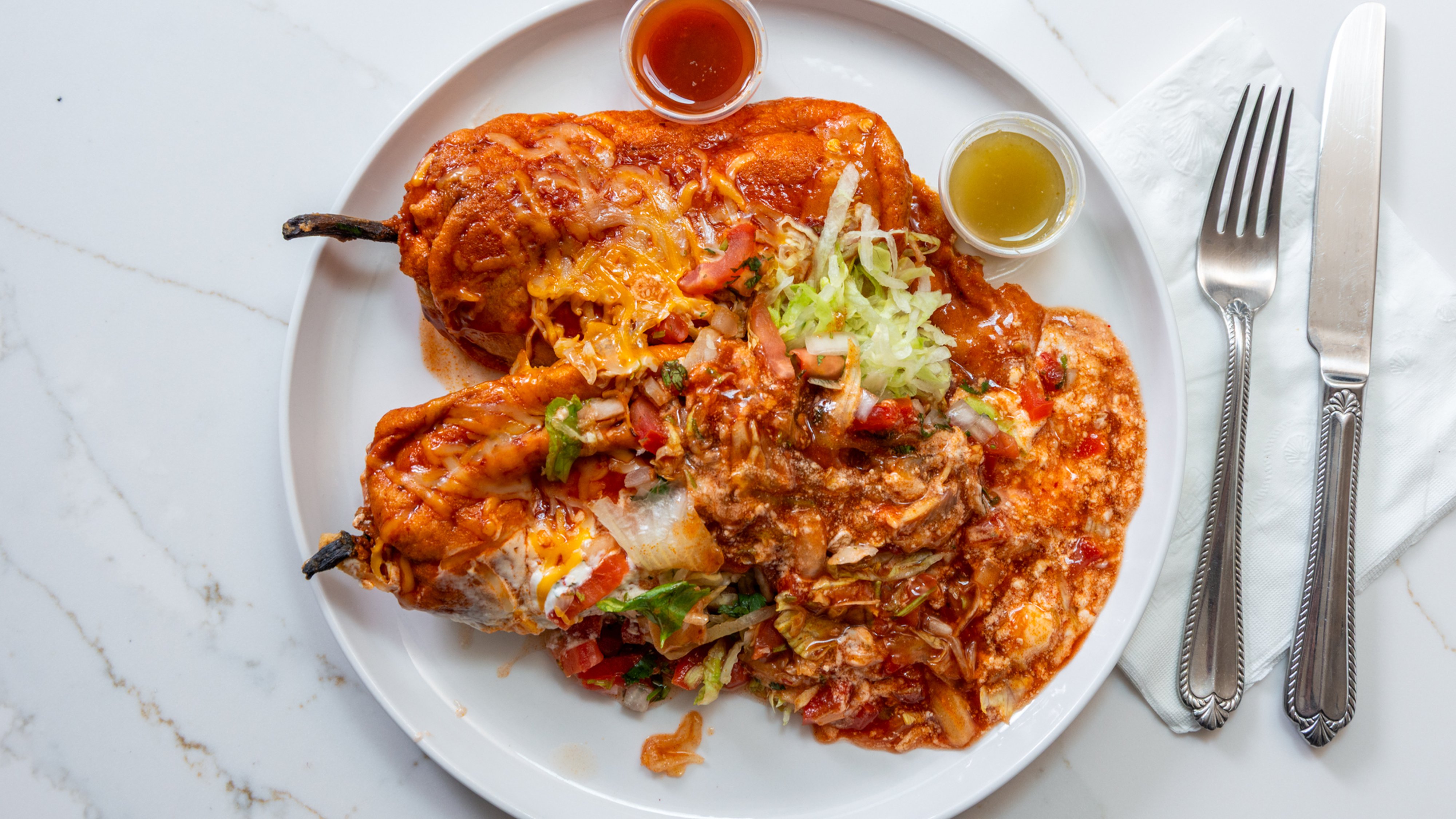 18. Two Chiles Rellenos