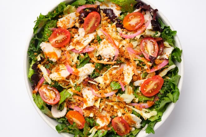 "Not So Fried" Chicken Sandwich - Salad Style!