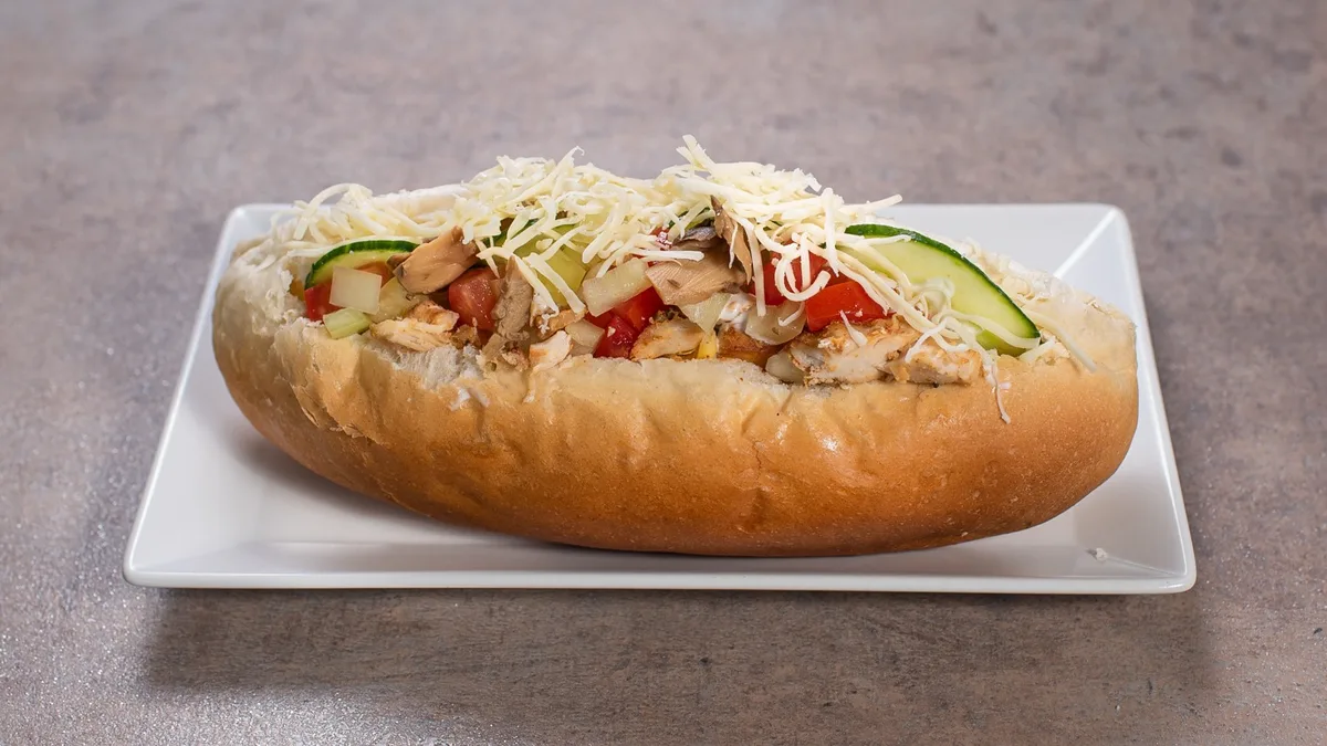 Normál extra gyros kifliben