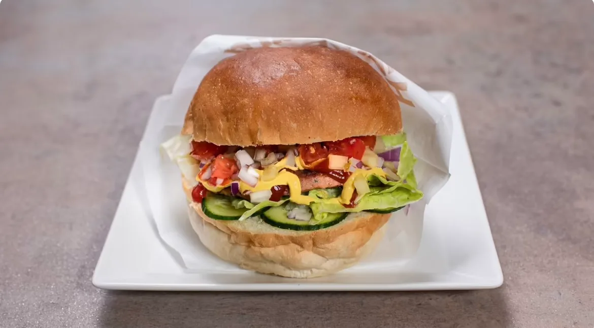 Normál zöldséges hamburger