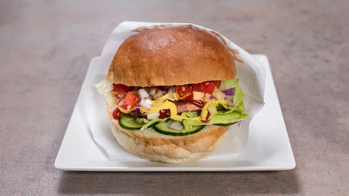 Óriás sima hamburger