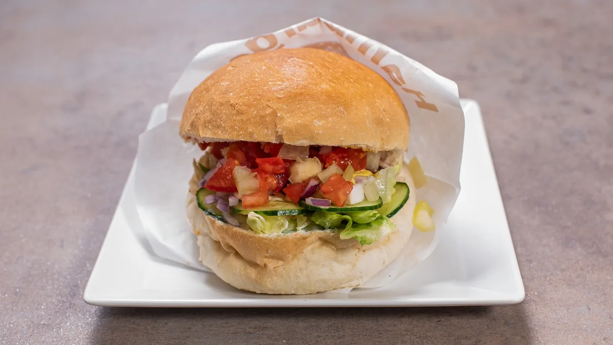 Óriás vegetáriánus hamburger