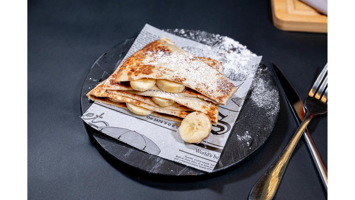 Quesadilla cu ciocolata si banane