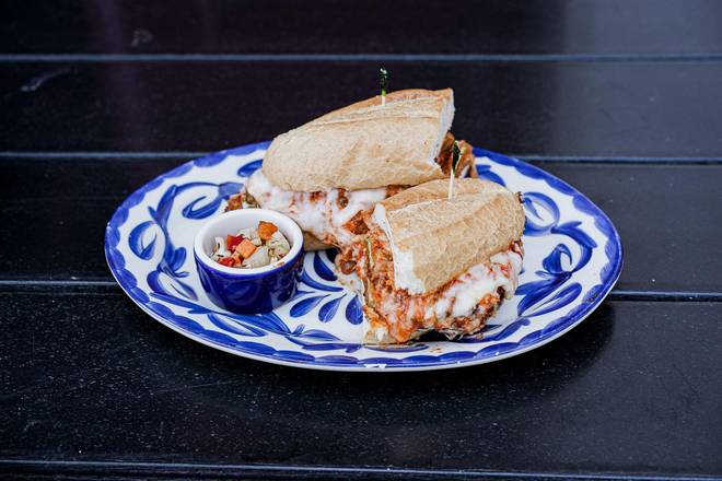 Eggplant Parmigiana Sandwich