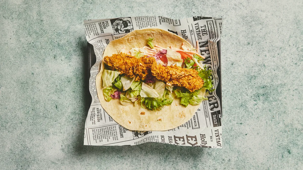 Crispy wrap menu