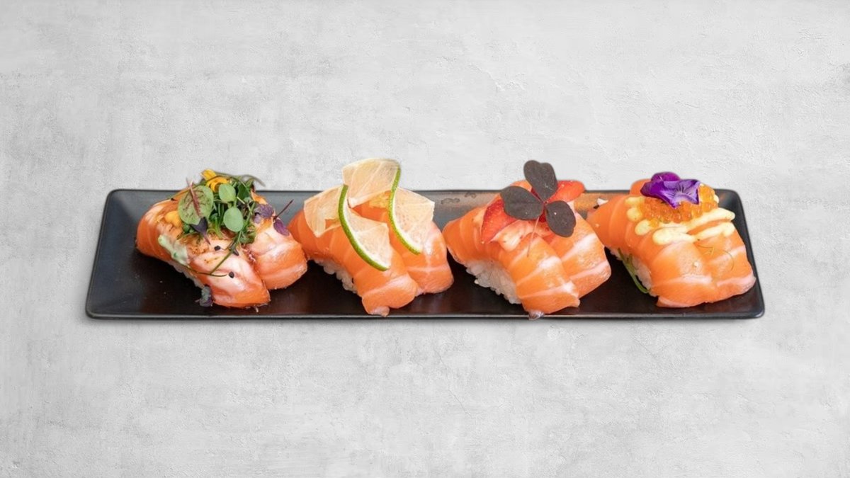 Nigiri menu laks deluxe (8 stk)