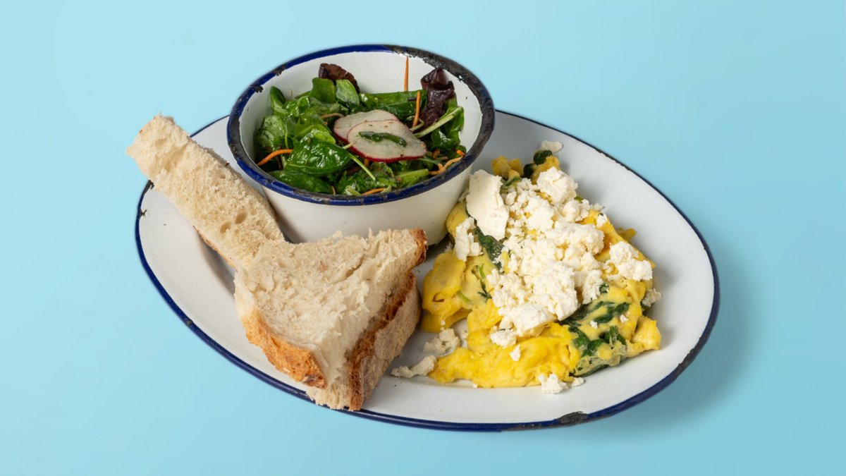 Feta and Spinach Eggs
