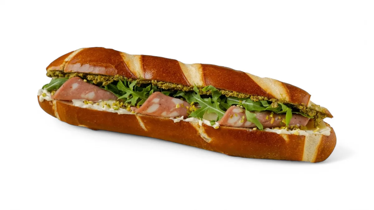 Pretzel με Μορταδέλα