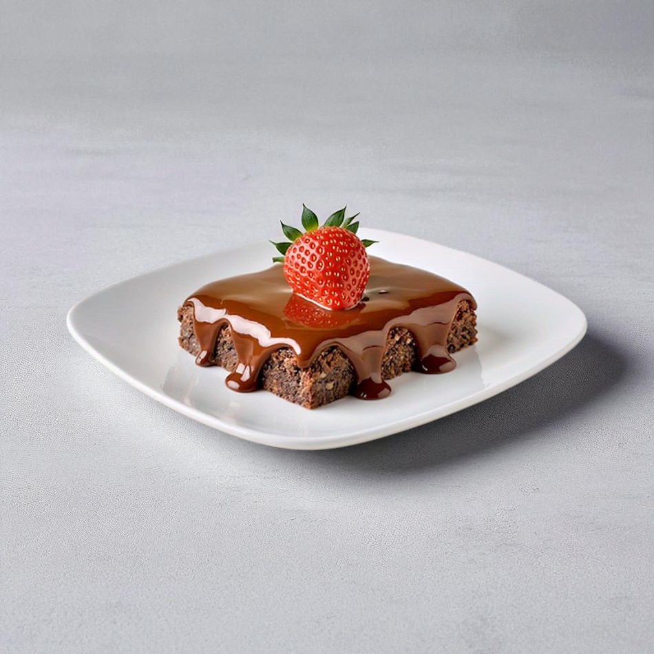 Brownie com Cobertura de Nutella