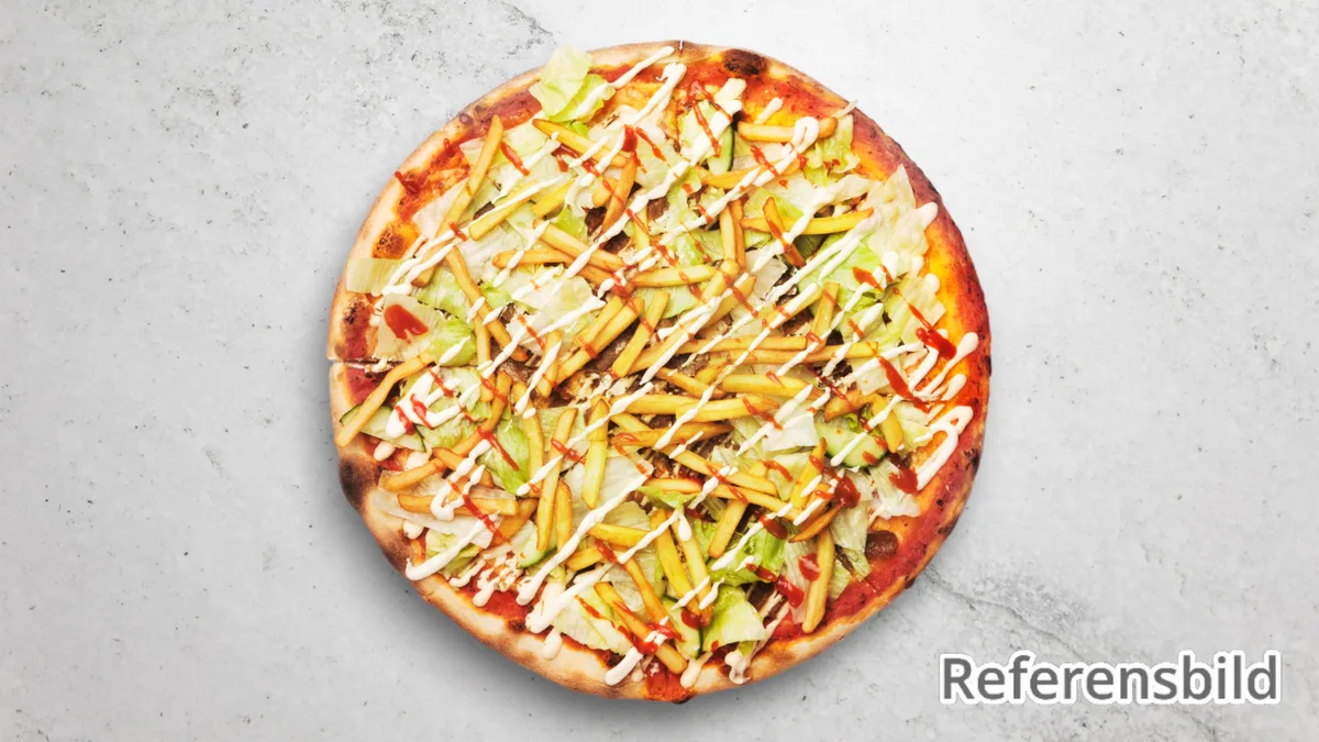 Pommes Pizza Kyckling