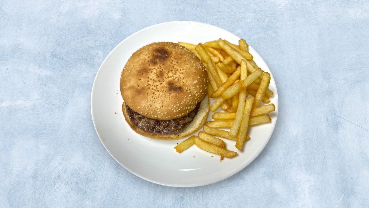 Burger med Chips