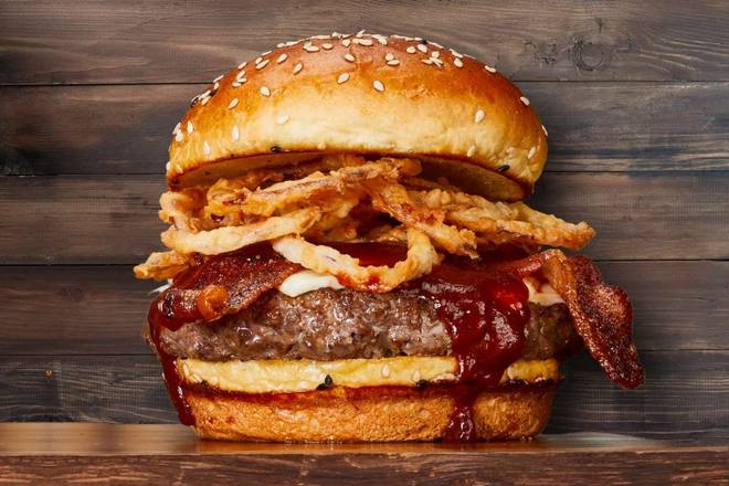 ‘CUE BACON CHEESEBURGER*