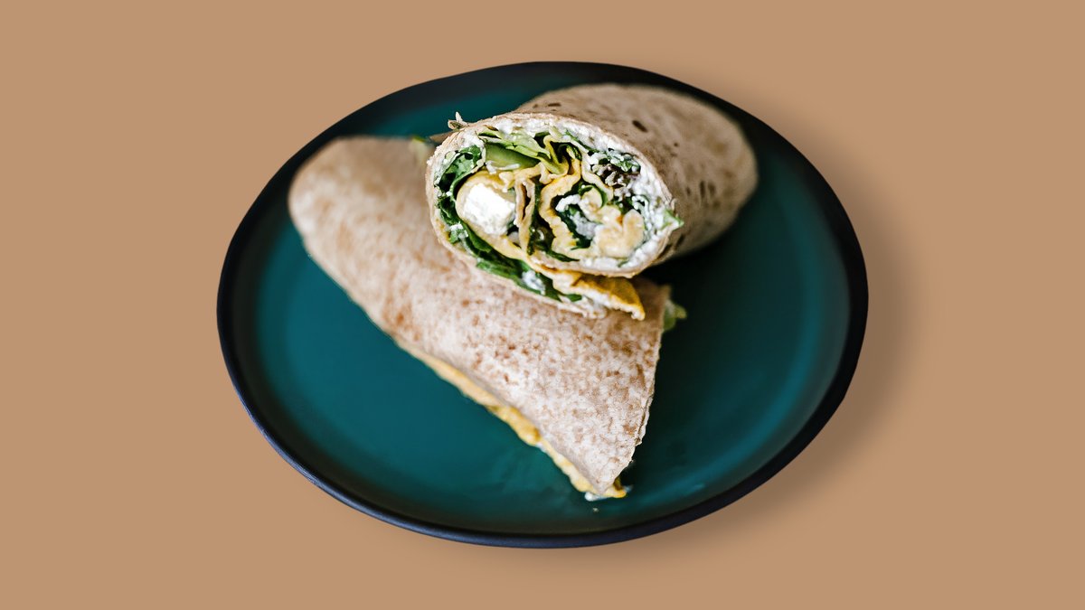 Avokado omlet roll wrap