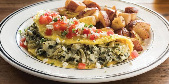 Spinach Artichoke Omelet