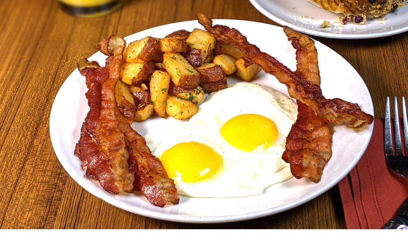 Hickory-Smoked Bac and Eggs