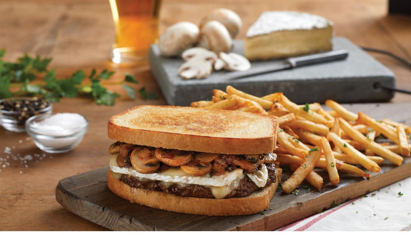 Mushroom Brie Burger