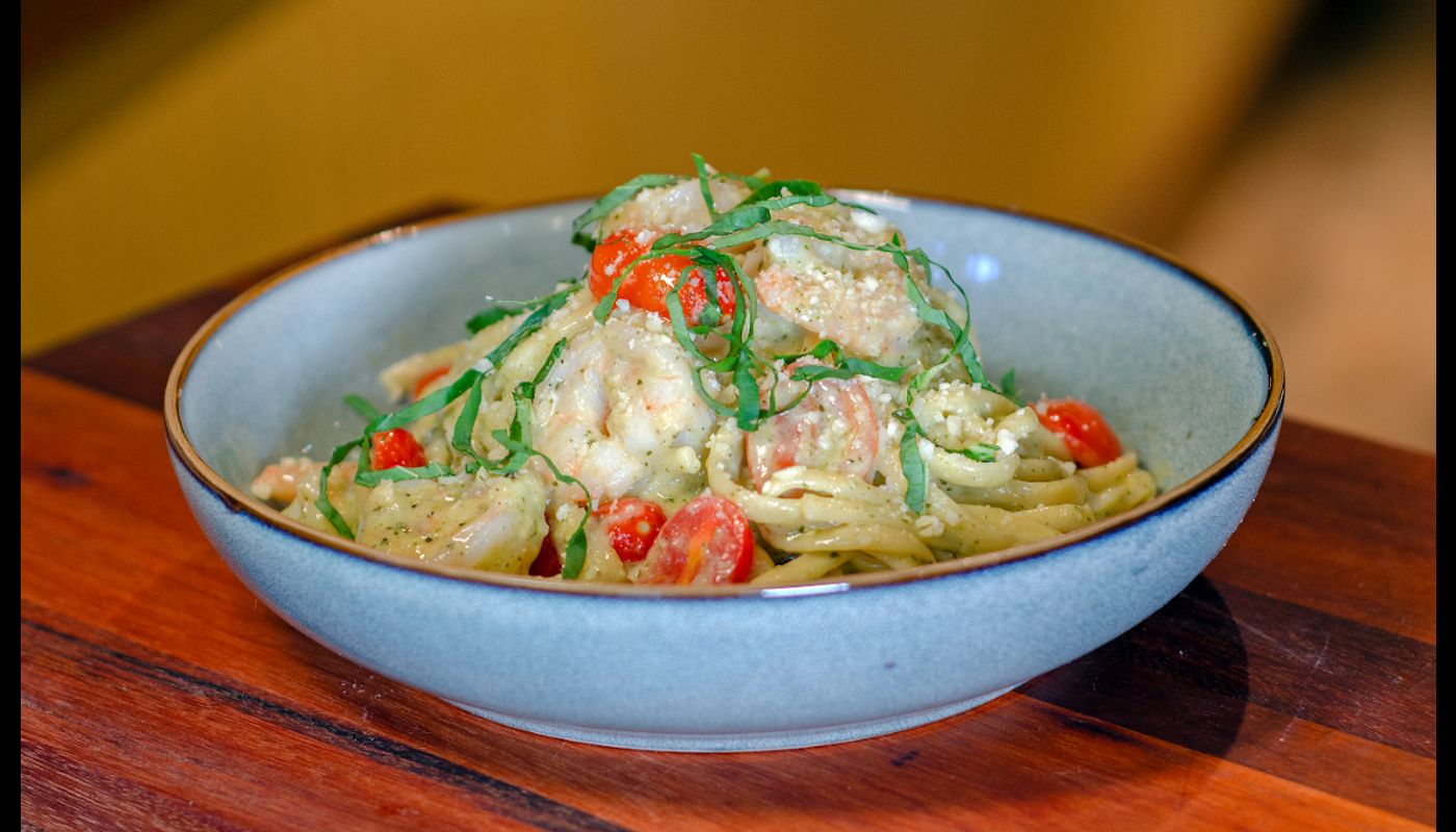 Shrimp Pesto Pasta