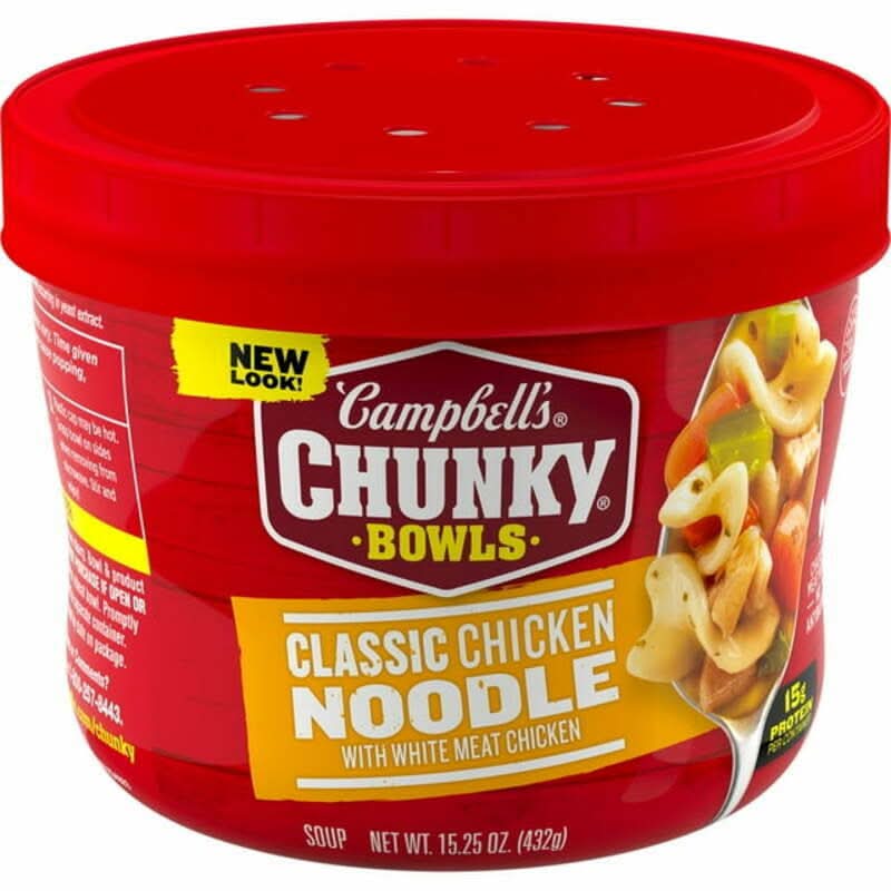 Campbell Chunky Classic Chicken Noodle Soup Bowl 15.25oz