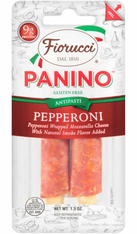 Fiorucci Pepperoni Wrapped Mozzarella Cheese Panino 1.5oz