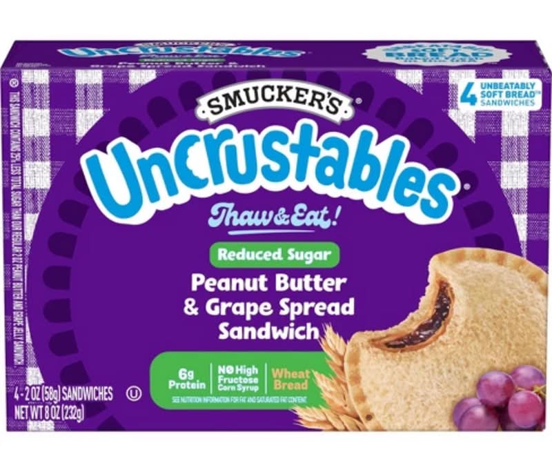 Smucker's Uncrustables Peanut Butter and Grape Jelly Wheat 8oz