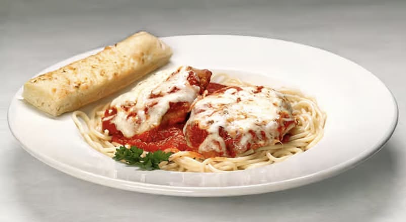 Chicken Parmigiana with Spaghetti